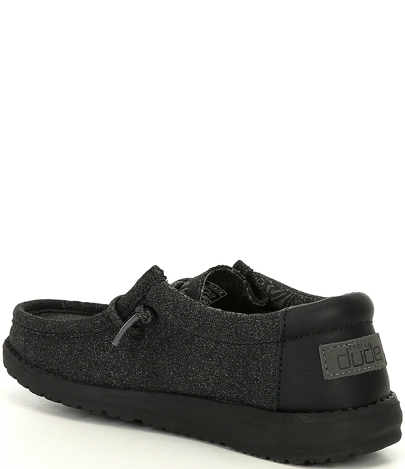 HEYDUDE Boys' Wally Cotton Canvas Washable Slip-Ons (Youth)