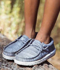 HEYDUDE Boys' Wally Linen Washable Slip On Sneakers (Youth)