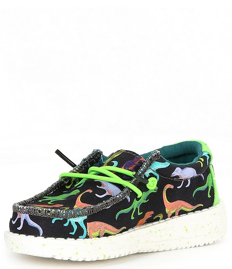 HEYDUDE Boys' Wally Dino Lace Up Slip On Sneakers (Infant)