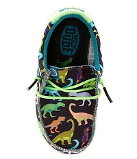 HEYDUDE Boys' Wally Dino Lace Up Slip On Sneakers (Infant)