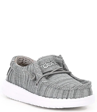 HEYDUDE Boys' Wally Linen Washable Elastic Slip On Sneakers (Toddler)