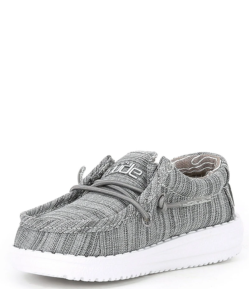 HEYDUDE Boys' Wally Linen Washable Elastic Slip On Sneakers (Toddler)