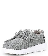 HEYDUDE Boys' Wally Linen Washable Elastic Slip On Sneakers (Toddler)