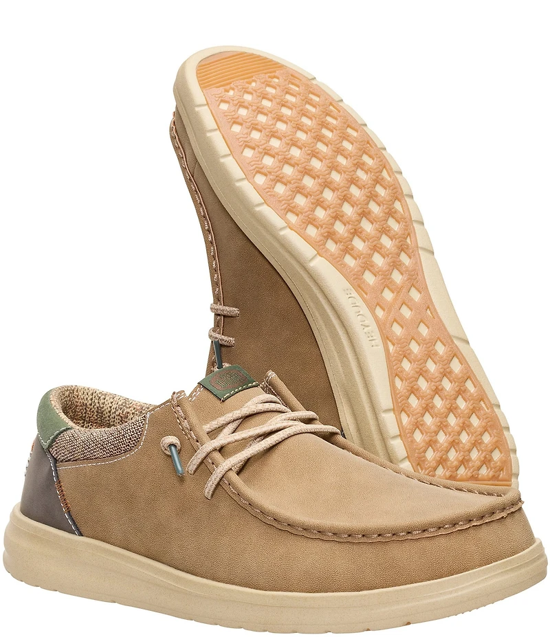 HEYDUDE Men's Paul Suede Elastic Lace Slip On Mocs