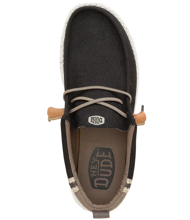 HEYDUDE Men's Wally Craft Linen Slip On Sneakers