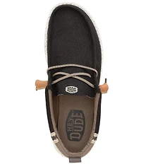 HEYDUDE Men's Wally Craft Linen Slip On Sneakers