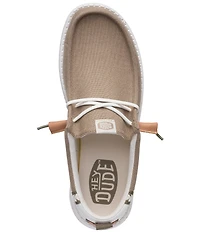 HEYDUDE Men's Wally Craft Linen Slip On Sneakers