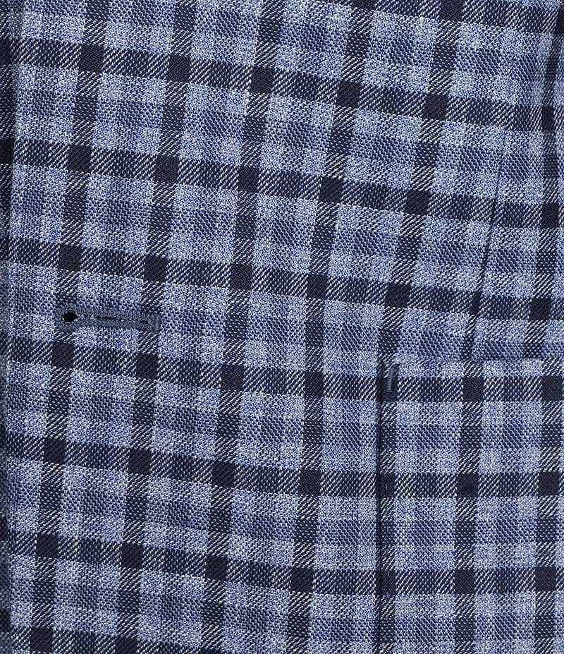 Hickey Freeman Classic Fit Linen Wool Blend Check Sport Coat