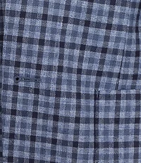 Hickey Freeman Classic Fit Linen Wool Blend Check Sport Coat
