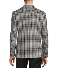 Hickey Freeman Classic Fit Linen Wool Blend Check Sport Coat