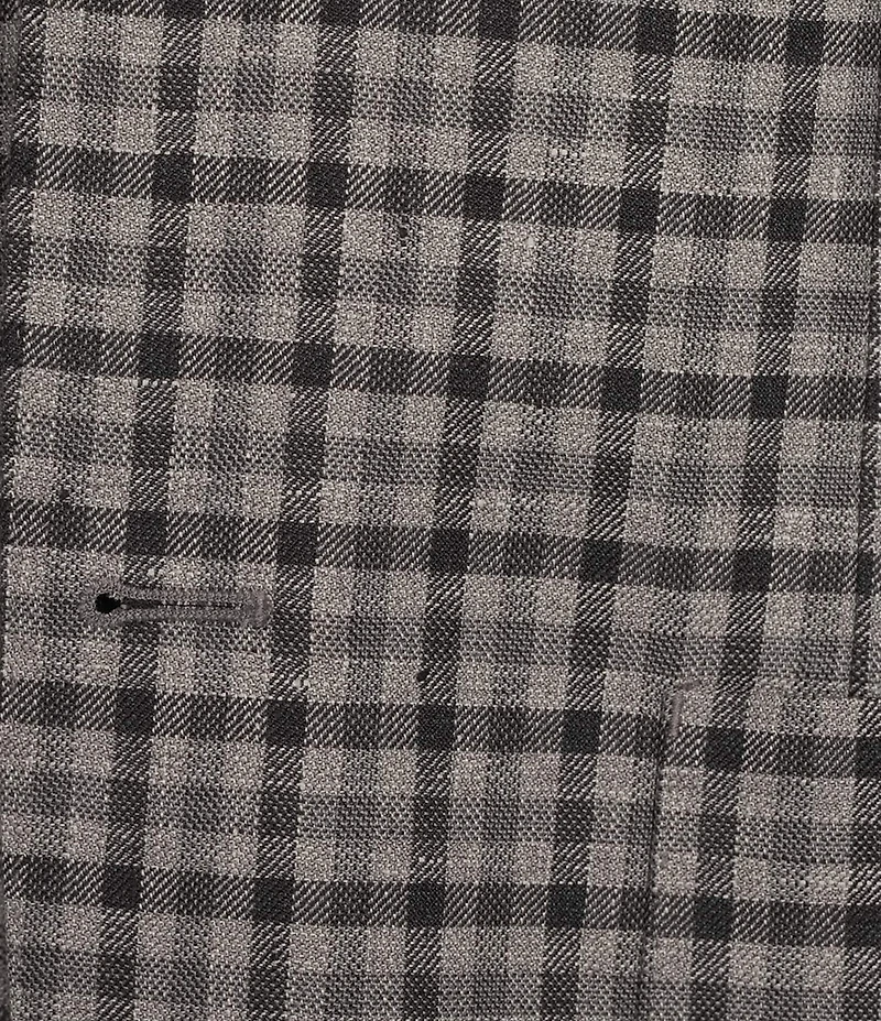 Hickey Freeman Classic Fit Linen Wool Blend Check Sport Coat
