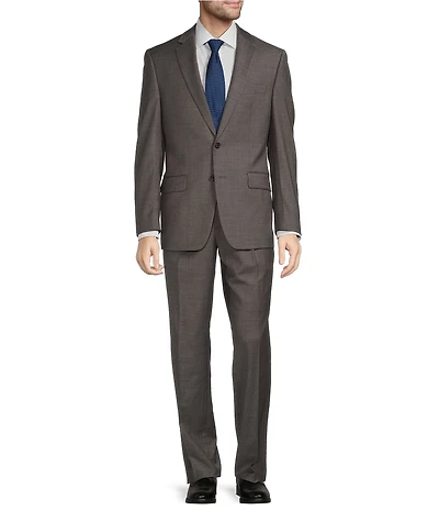 Hickey Freeman Classic Fit Double Pleated Solid 2-Piece Suit