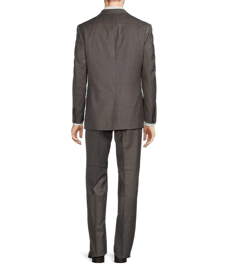 Hickey Freeman Classic Fit Double Pleated Solid 2-Piece Suit