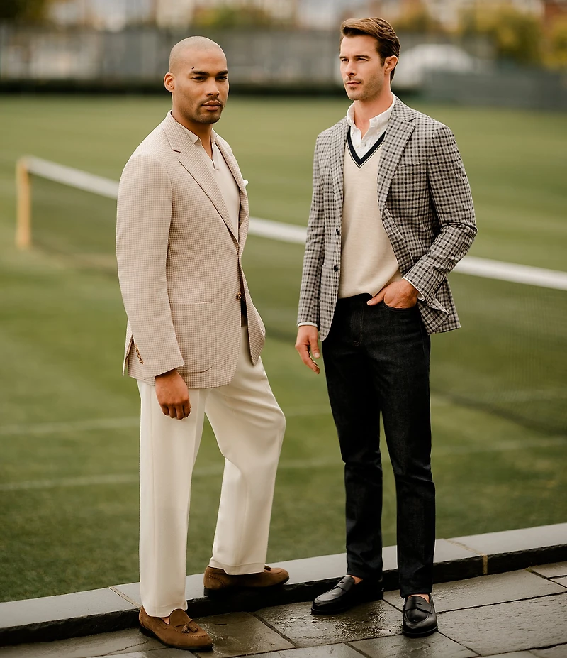 Hickey Freeman Classic Fit Fancy Houndstooth Sport Coat