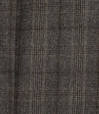 Hickey Freeman Classic Fit Flat Front Flannel Plaid Pattern 2-Piece Suit