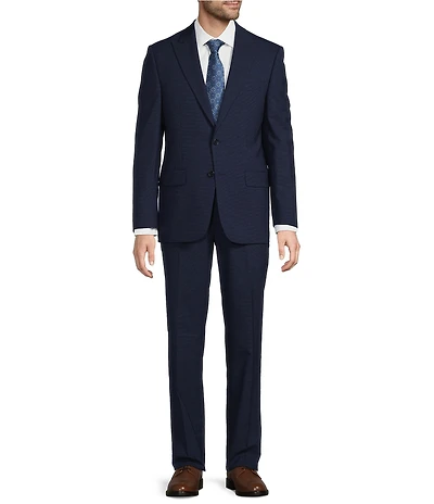 Hickey Freeman Classic Fit Flat Front Houndstooth 2-Piece Suit