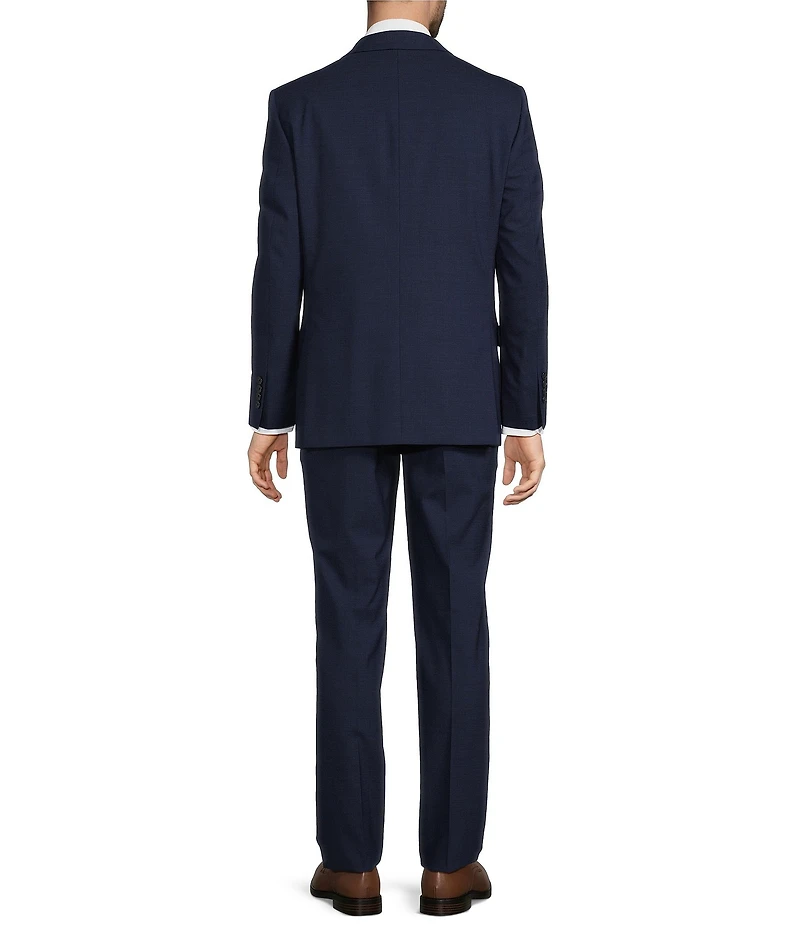 Hickey Freeman Classic Fit Flat Front Houndstooth 2-Piece Suit