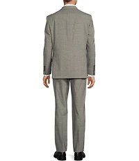 Hickey Freeman Classic Fit Flat Front Subtle Plaid 2 Piece Suit