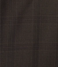 Hickey Freeman Classic Fit Flat Front Plaid Pattern 2-Piece Suit