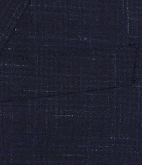 Hickey Freeman Classic Fit Flat Front Plaid Pattern 2-Piece Suit