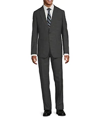 Hickey Freeman Classic Fit Flat Front Solid Pattern 2-Piece Wool Blend Suit