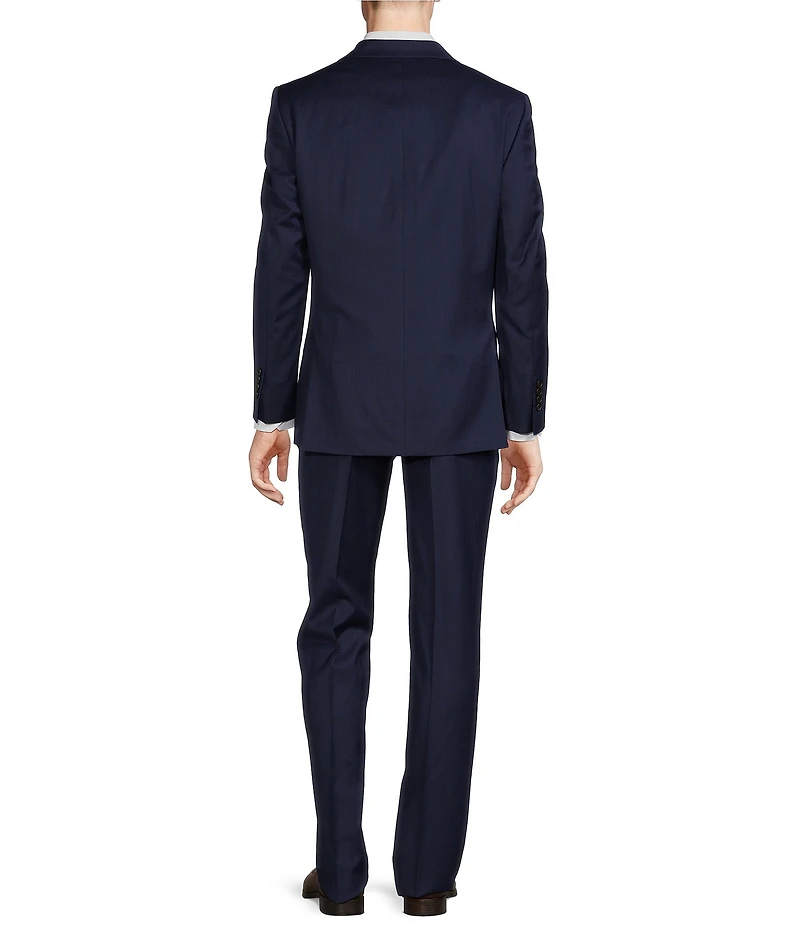 Hickey Freeman Classic Fit Flat Front Solid Pattern 2-Piece Suit