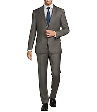 Hickey Freeman Classic Fit Flat Front Solid Pattern 2-Piece Suit