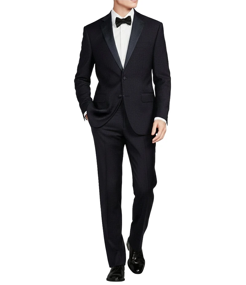 Hickey Freeman Classic Fit Flat Front Solid 2-Piece Tuxedo Suit