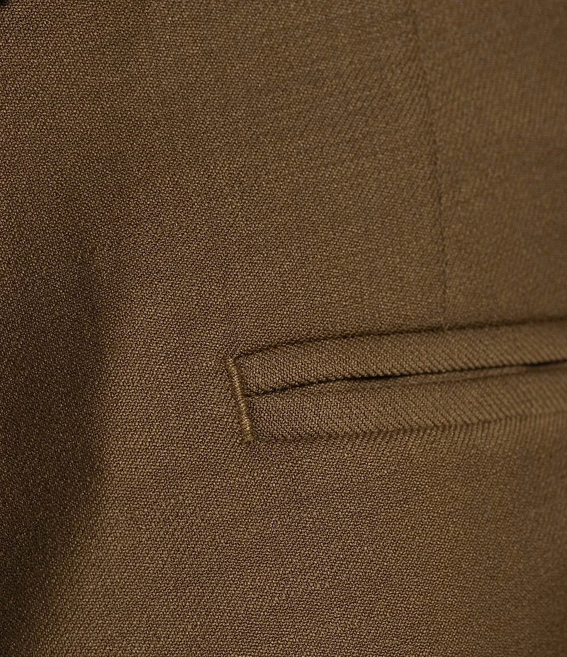 Hickey Freeman Classic Fit Flat Front Solid Dress Pants