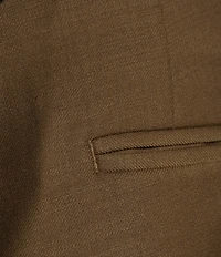 Hickey Freeman Classic Fit Flat Front Solid Dress Pants