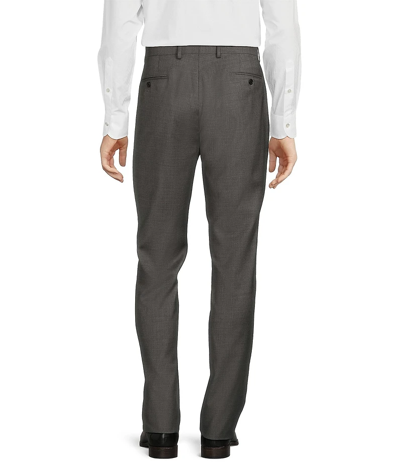 Hickey Freeman Classic Fit Flat Front Solid Dress Pants