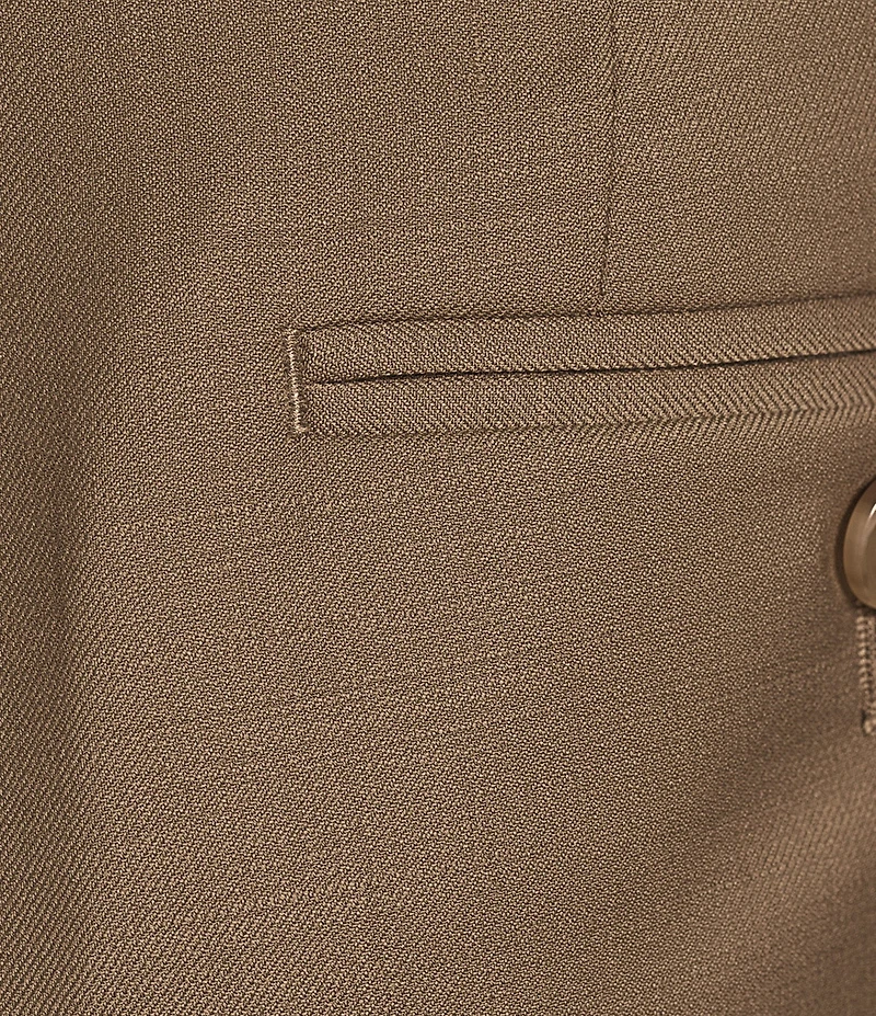 Hickey Freeman Classic Fit Flat Front Solid Dress Pants