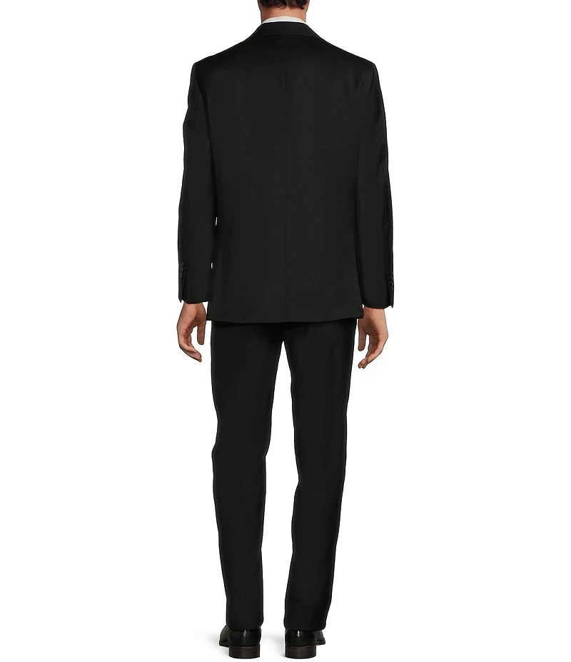 Hickey Freeman Classic Fit Flat Front Double-Breasted Solid Pattern 2-Piece Suit