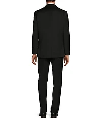 Hickey Freeman Classic Fit Flat Front Double-Breasted Solid Pattern 2-Piece Suit