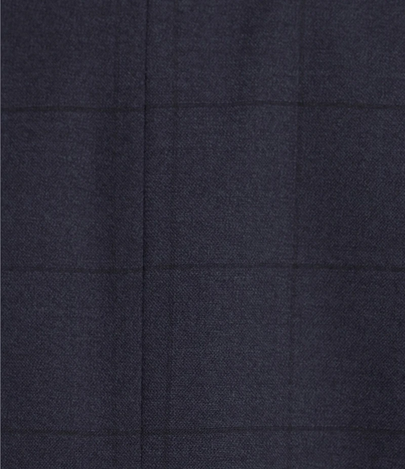 Hickey Freeman Classic Fit Flat Front Window Pattern 2-Piece Suit
