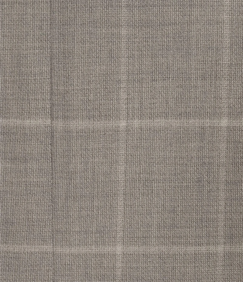 Hickey Freeman Classic Fit Flat Front Windowpane Pattern 2 Piece Suit