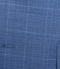 Hickey Freeman Classic Fit Flat Front Windowpane 2-Piece Suit