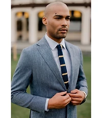 Hickey Freeman Classic Fit Linen Blend Herringbone Sport Coat