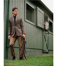 Hickey Freeman Classic Fit Houndstooth Pattern Sport Coat