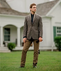 Hickey Freeman Classic Fit Houndstooth Pattern Sport Coat