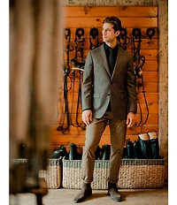 Hickey Freeman Classic Fit Houndstooth Pattern Sport Coat