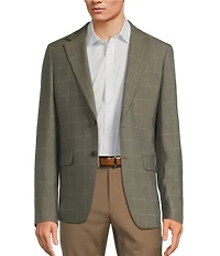 Hickey Freeman Classic Fit Large Windowpane Sport Coat