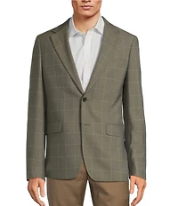 Hickey Freeman Classic Fit Large Windowpane Sport Coat