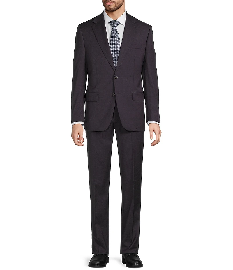 Hickey Freeman Classic Fit Mini Check Vented 2-Piece Suit