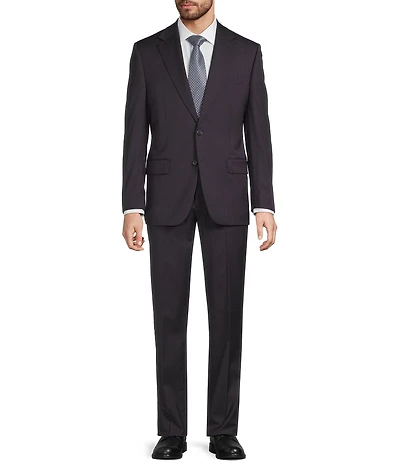 Hickey Freeman Classic Fit Mini Check Vented 2-Piece Suit