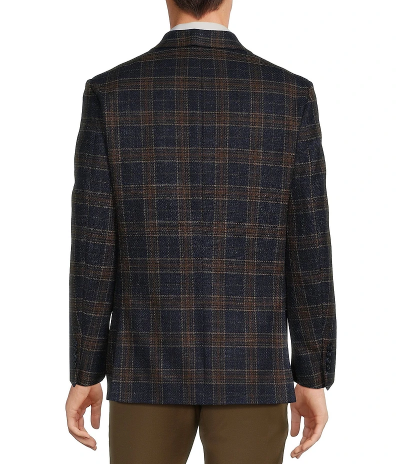 Hickey Freeman Classic Fit Plaid Print Sport Coat
