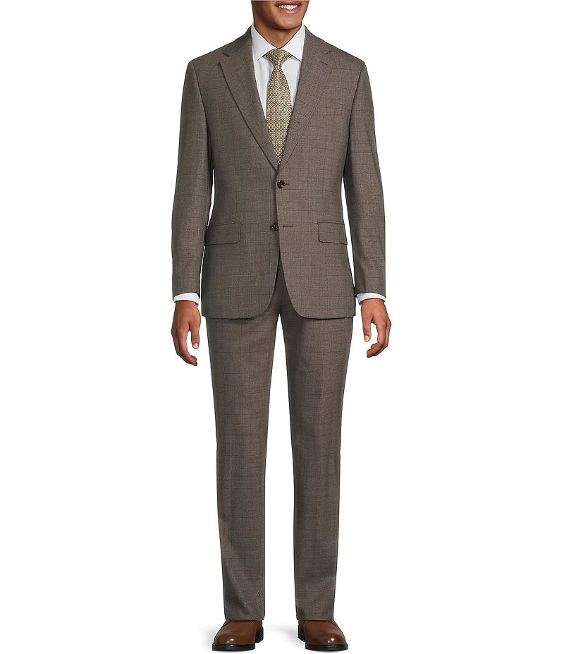 Hickey Freeman Classic Fit Plaid Print 2-Piece Suit