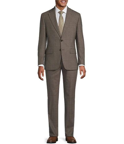 Hickey Freeman Classic Fit Plaid Print 2-Piece Suit