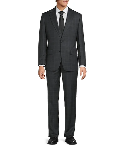Hickey Freeman Classic Fit Plaid Print 2-Piece Suit