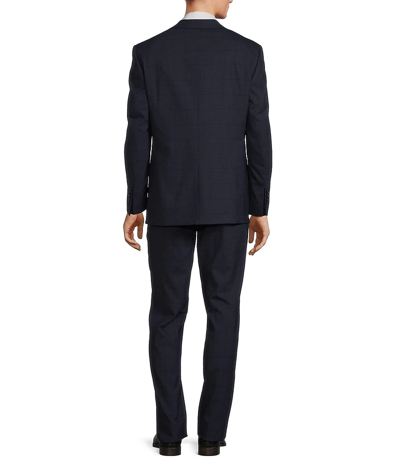 Hickey Freeman Classic Fit Pleated Window Pattern 2-Piece Suit